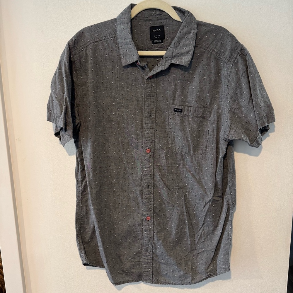 RVCA Men's Slim Fit Button Shirt